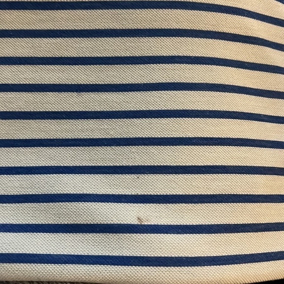 Madewell horizontal blue ivory stripes v neck relaxed dress Sz M - Picture 10 of 11